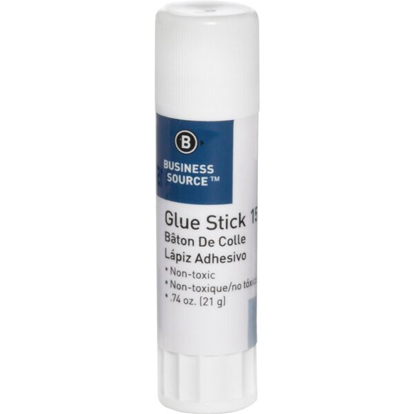 Business Source  Glue Stick, Permanent, Acid-free, 0.74 oz, Clear Thumbnail