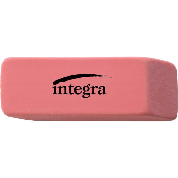 Integra  Pencil Eraser, Beveled End, Medium, 4/5"x2"x2/5", Pink Thumbnail