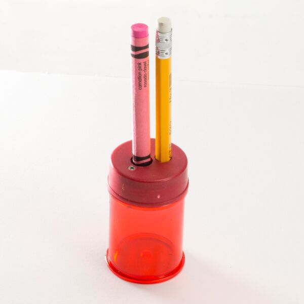 Officemate  Pencil/Crayon Sharpener, 2 Hole, Oval, Red Thumbnail