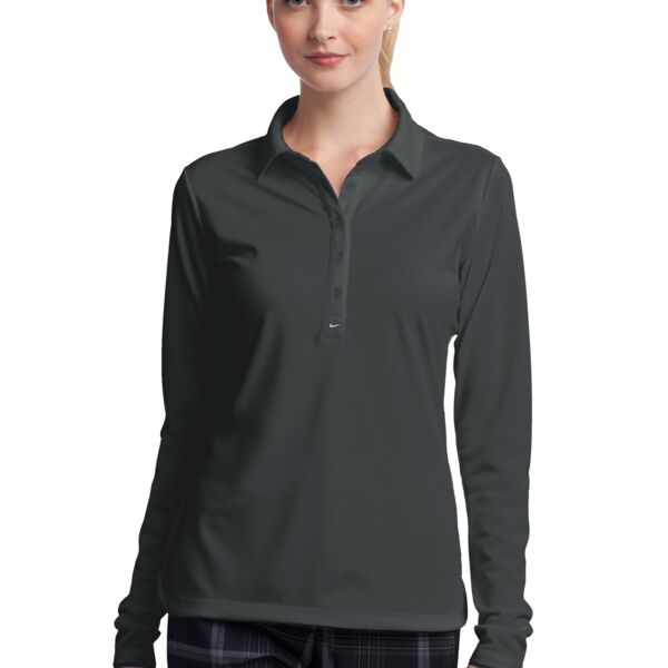 NIKE Ladies Long Sleeve Dri FIT Stretch Tech Polo Thumbnail