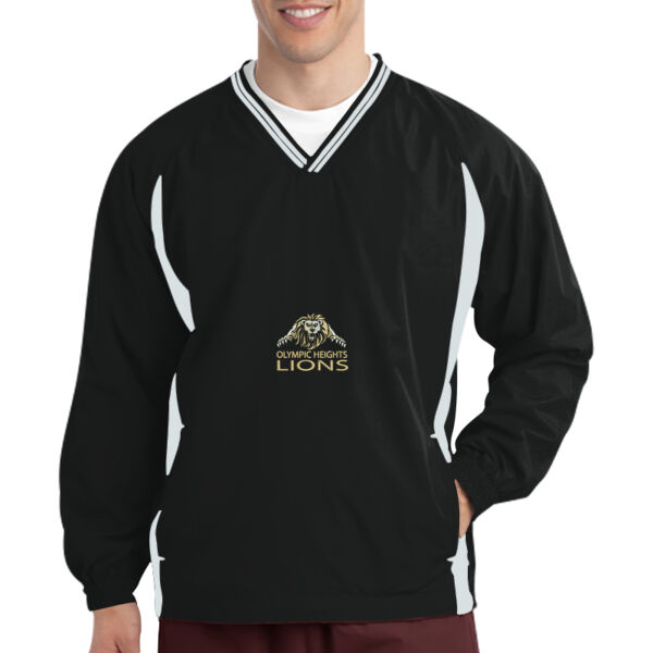 OHHS - Tipped V Neck Raglan Wind Shirt Thumbnail